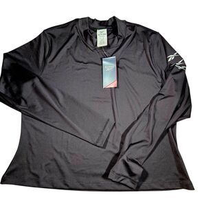 Reebok T Shirt Supremium Size 2X 18-20W Black Long Sleeve Training